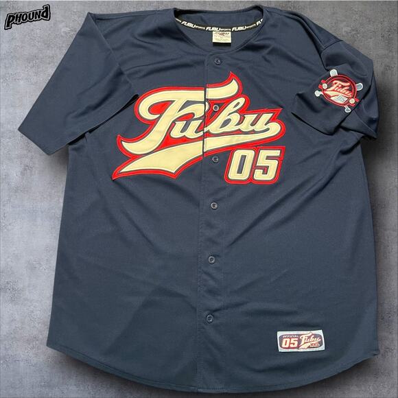 Fubu Jersey Mens XL 05 Baseball Hip Hop Streetwear Embroidered 2000s Vintage - Picture 1 of 9